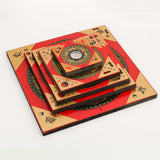 Maxbell Feng Shui Compass Luo Pan Bagua Square Luopan for Hiking Camping Backpacking 8cm