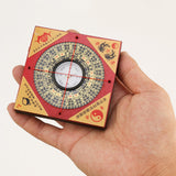 Maxbell Feng Shui Compass Luo Pan Bagua Square Luopan for Hiking Camping Backpacking 8cm