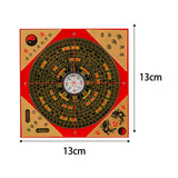 Maxbell Feng Shui Compass Luo Pan Bagua Square Luopan for Hiking Camping Backpacking 13cm