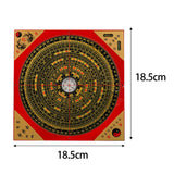 Maxbell Feng Shui Compass Luo Pan Bagua Square Luopan for Hiking Camping Backpacking 18.5cm