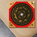 Maxbell Feng Shui Compass Luo Pan Bagua Square Luopan for Hiking Camping Backpacking 25cm