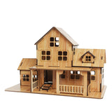 Maxbell 3D Wooden Puzzle Game Cottage Durable Kids for Indoor Kitchen Farmhouse