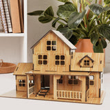 Maxbell 3D Wooden Puzzle Game Cottage Durable Kids for Indoor Kitchen Farmhouse