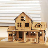 Maxbell 3D Wooden Puzzle Game Cottage Durable Kids for Indoor Kitchen Farmhouse