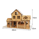 Maxbell 3D Wooden Puzzle Game Cottage Durable Kids for Indoor Kitchen Farmhouse