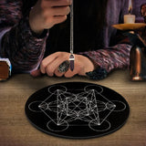 Maxbell Tarot Tablecloth Portable Tarot Board Game Mat for Counselors Playing Office Style B