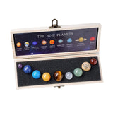 Maxbell 9x Handmade Natural Gemstones Outer Space Planets for Men Good Luck Kids