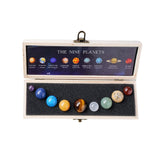 Maxbell 9x Handmade Natural Gemstones Outer Space Planets for Men Good Luck Kids