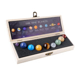 Maxbell 9x Handmade Natural Gemstones Outer Space Planets for Men Good Luck Kids