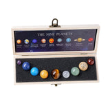 Maxbell 9x Handmade Natural Gemstones Outer Space Planets for Men Good Luck Kids