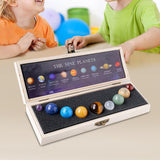 Maxbell 9x Handmade Natural Gemstones Outer Space Planets for Men Good Luck Kids