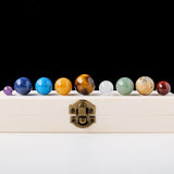 Maxbell 9x Handmade Natural Gemstones Outer Space Planets for Men Good Luck Kids