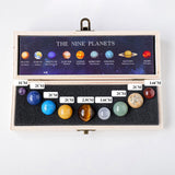Maxbell 9x Handmade Natural Gemstones Outer Space Planets for Men Good Luck Kids