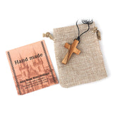 Maxbell Wood Cross Necklace Creative with Lanyard for Christmas Anniversary Birthday