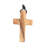 Maxbell Wood Cross Necklace Creative with Lanyard for Christmas Anniversary Birthday