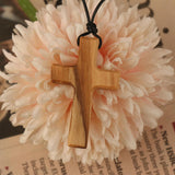 Maxbell Wood Cross Necklace Creative with Lanyard for Christmas Anniversary Birthday