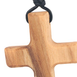 Maxbell Wood Cross Necklace Creative with Lanyard for Christmas Anniversary Birthday