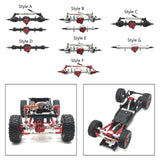 Maxbell RC Front and Rear Axle Housing DIY Accs Spare Model Toy for MN82 D91 1/12 RC Black Front Rear
