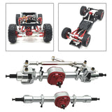 Maxbell RC Front and Rear Axle Housing DIY Accs Spare Model Toy for MN82 D91 1/12 RC Silver Front Rear