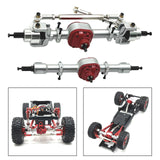 Maxbell RC Front and Rear Axle Housing DIY Accs Spare Model Toy for MN82 D91 1/12 RC Silver Front Rear