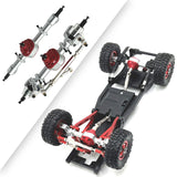 Maxbell RC Front and Rear Axle Housing DIY Accs Spare Model Toy for MN82 D91 1/12 RC Silver Front Rear