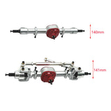 Maxbell RC Front and Rear Axle Housing DIY Accs Spare Model Toy for MN82 D91 1/12 RC Silver Front Rear