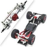 Maxbell RC Front and Rear Axle Housing DIY Accs Spare Model Toy for MN82 D91 1/12 RC Silver Front