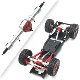 Maxbell RC Front and Rear Axle Housing DIY Accs Spare Model Toy for MN82 D91 1/12 RC Silver Rear