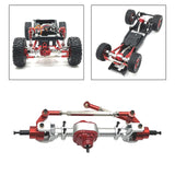 Maxbell RC Front and Rear Axle Housing DIY Accs Spare Model Toy for MN82 D91 1/12 RC Red Front