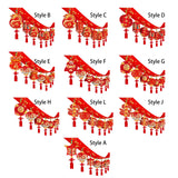 Maxbell Chinese New Year Banner Garland 2024 Hanging Decoration for Home Living Room Style A