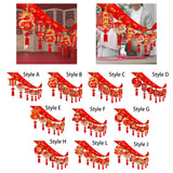 Maxbell Chinese New Year Banner Garland 2024 Hanging Decoration for Home Living Room Style A