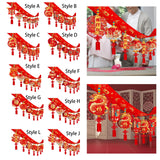 Maxbell Chinese New Year Banner Garland 2024 Hanging Decoration for Home Living Room Style A