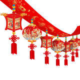 Maxbell Chinese New Year Banner Garland 2024 Hanging Decoration for Home Living Room Style A