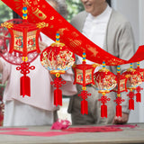Maxbell Chinese New Year Banner Garland 2024 Hanging Decoration for Home Living Room Style A