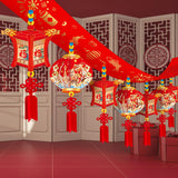 Maxbell Chinese New Year Banner Garland 2024 Hanging Decoration for Home Living Room Style A