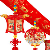 Maxbell Chinese New Year Banner Garland 2024 Hanging Decoration for Home Living Room Style A
