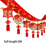 Maxbell Chinese New Year Banner Garland 2024 Hanging Decoration for Home Living Room Style A