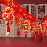 Maxbell Chinese New Year Banner Garland 2024 Hanging Decoration for Home Living Room Style C