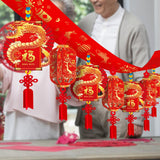 Maxbell Chinese New Year Banner Garland 2024 Hanging Decoration for Home Living Room Style C