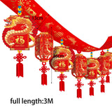 Maxbell Chinese New Year Banner Garland 2024 Hanging Decoration for Home Living Room Style C