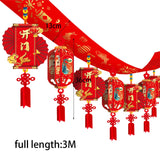 Maxbell Chinese New Year Banner Garland 2024 Hanging Decoration for Home Living Room Style D