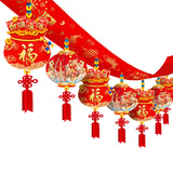 Maxbell Chinese New Year Banner Garland 2024 Hanging Decoration for Home Living Room Style E