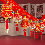 Maxbell Chinese New Year Banner Garland 2024 Hanging Decoration for Home Living Room Style E