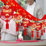 Maxbell Chinese New Year Banner Garland 2024 Hanging Decoration for Home Living Room Style F