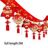Maxbell Chinese New Year Banner Garland 2024 Hanging Decoration for Home Living Room Style F