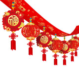 Maxbell Chinese New Year Banner Garland 2024 Hanging Decoration for Home Living Room Style G
