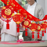 Maxbell Chinese New Year Banner Garland 2024 Hanging Decoration for Home Living Room Style G