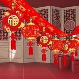 Maxbell Chinese New Year Banner Garland 2024 Hanging Decoration for Home Living Room Style G