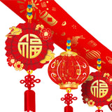 Maxbell Chinese New Year Banner Garland 2024 Hanging Decoration for Home Living Room Style G