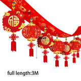 Maxbell Chinese New Year Banner Garland 2024 Hanging Decoration for Home Living Room Style G